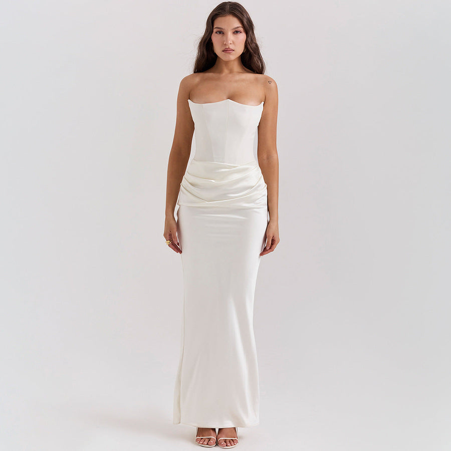 Velvet Corset Dress – Strapless Evening Gown | Meave & Ivy