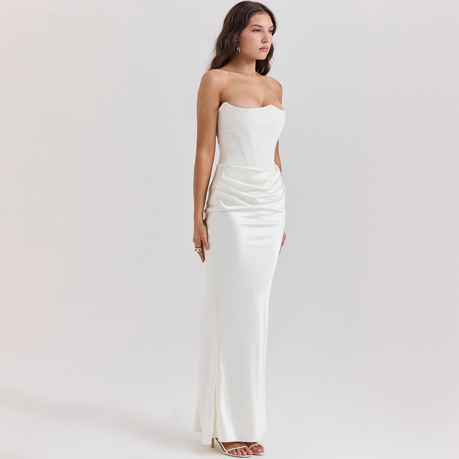 Velvet Corset Dress – Strapless Evening Gown | Meave & Ivy
