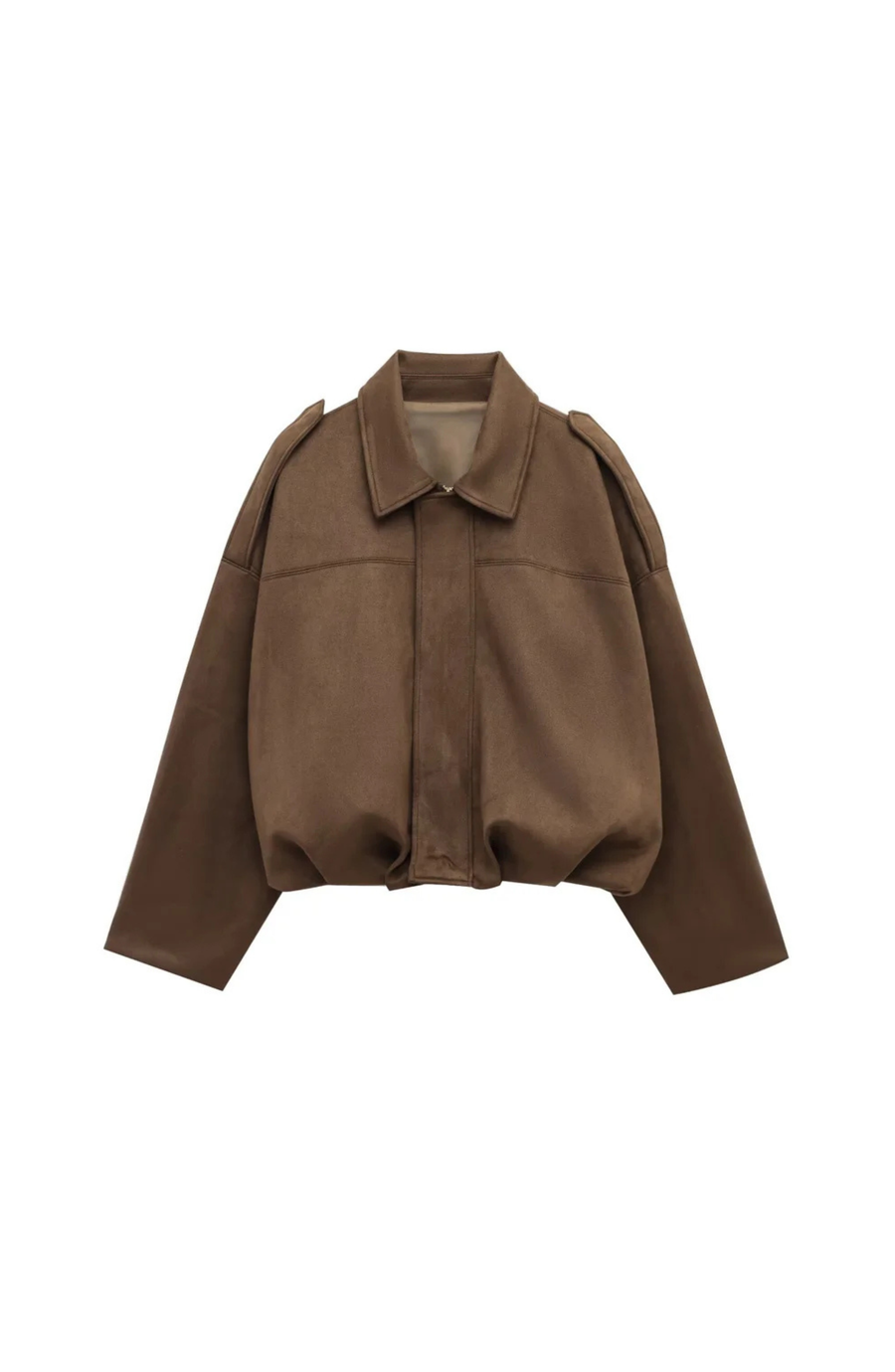 Camel Suede Cropped Bomber Jacket – Luxury Racing Coat | Meave & Ivy