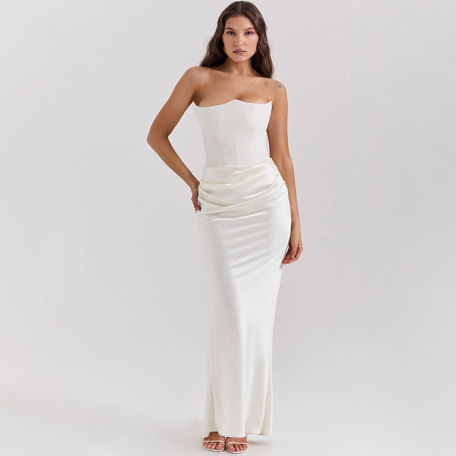Velvet Corset Dress – Strapless Evening Gown | Meave & Ivy