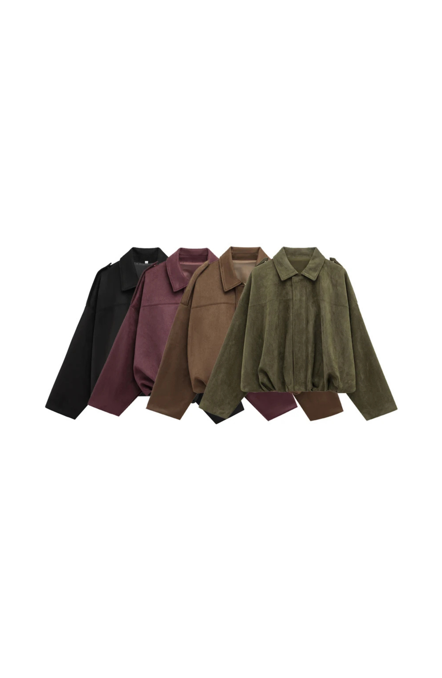 Camel Suede Cropped Bomber Jacket – Luxury Racing Coat | Meave & Ivy