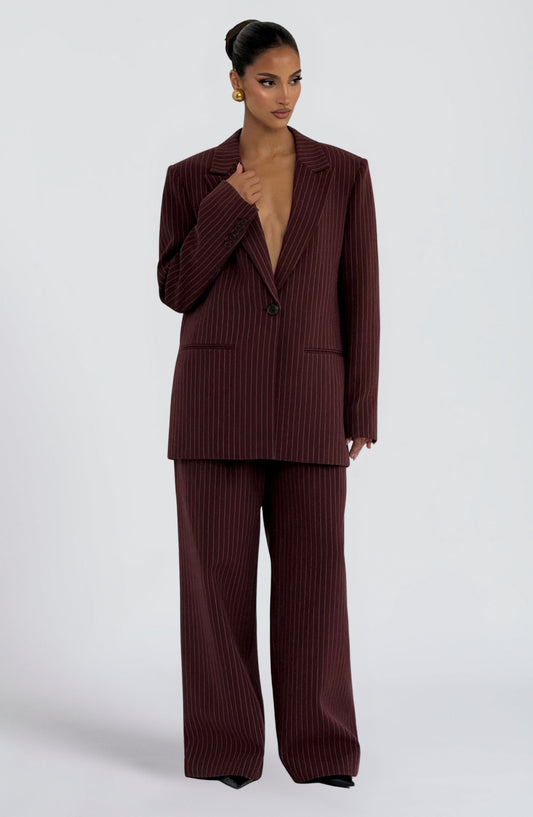 Ivory High-Waist Wide-Leg Tailored Trousers | Meave & Ivy