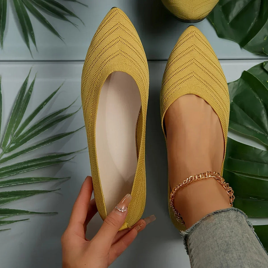 Knitted Pointed-Toe Ballet Flat – Everyday Loafer | Meave & Ivy