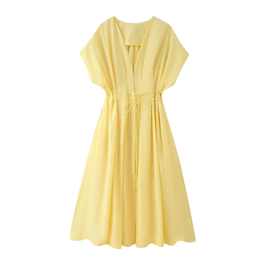Lace Midi Dress – Elegant V-Neck Summer Dress | Meave & Ivy