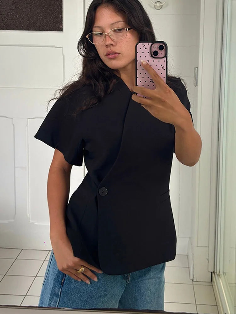 Cinched-Waist Blazer Jacket – Chic Tailored Office Suiting | Meave & Ivy