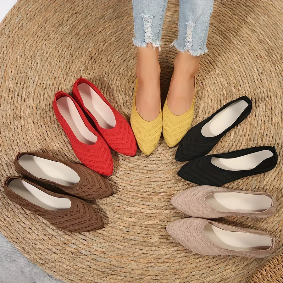 Knitted Pointed-Toe Ballet Flat – Everyday Loafer | Meave & Ivy