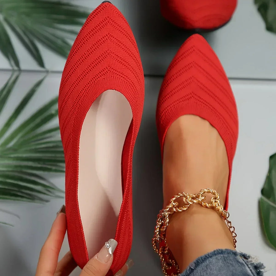 Knitted Pointed-Toe Ballet Flat – Everyday Loafer | Meave & Ivy