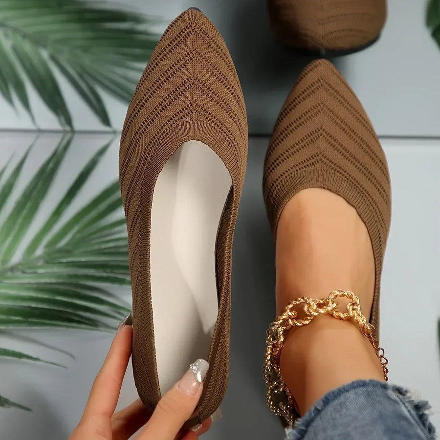 Knitted Pointed-Toe Ballet Flat – Everyday Loafer | Meave & Ivy