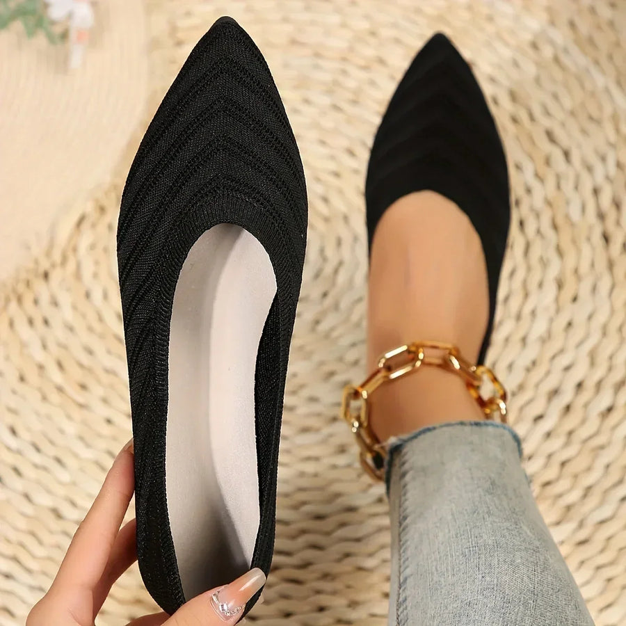 Knitted Pointed-Toe Ballet Flat – Everyday Loafer | Meave & Ivy