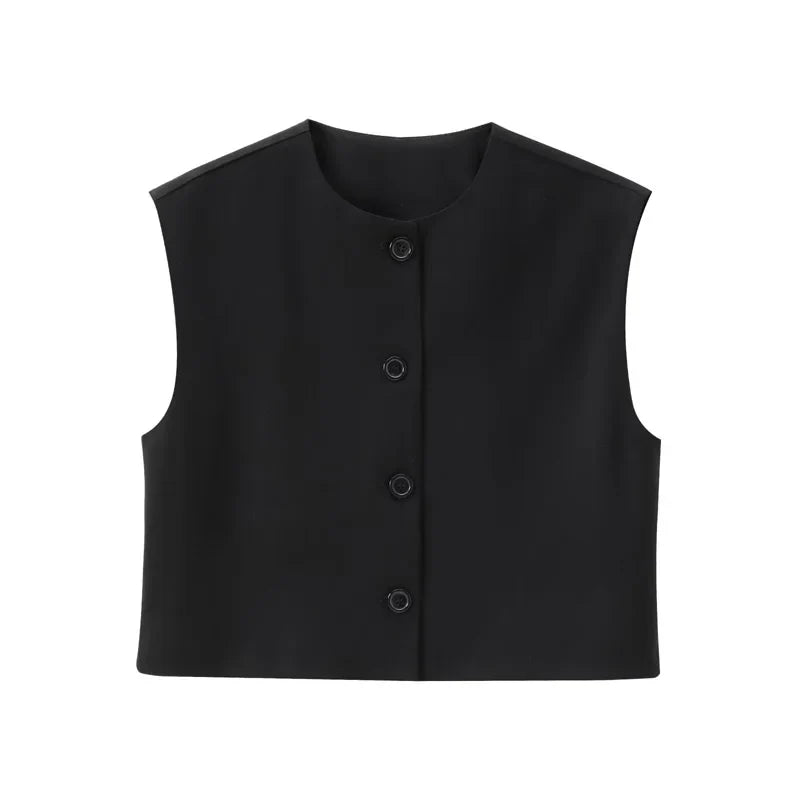 Ribbed Sleeveless Knit Vest – Luxury Layering Cardigan | Meave & Ivy