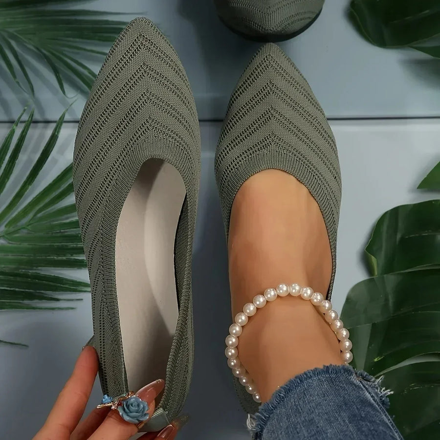 Knitted Pointed-Toe Ballet Flat – Everyday Loafer | Meave & Ivy