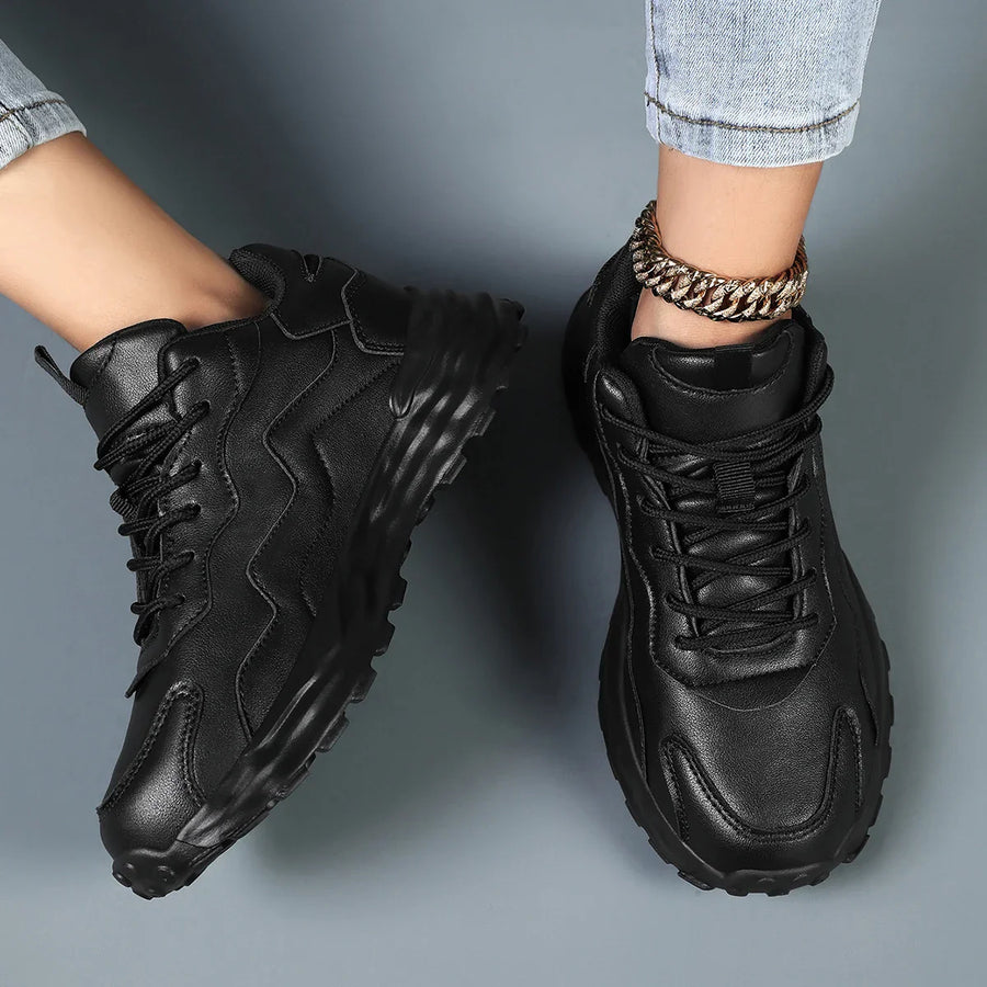 Ivory Chunky Platform Sneaker – Mesh Sport Luxe Trainer | Meave & Ivy