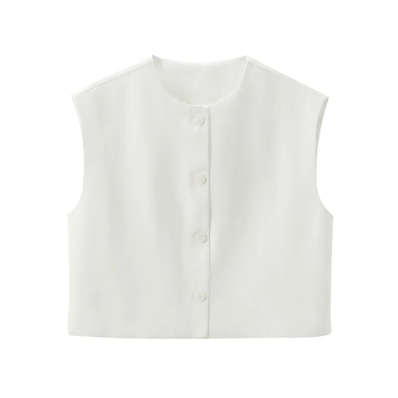 Ribbed Sleeveless Knit Vest – Luxury Layering Cardigan | Meave & Ivy