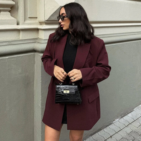 Oversized Longline Blazer – Vintage-Inspired Tailored Jacket | Meave & Ivy