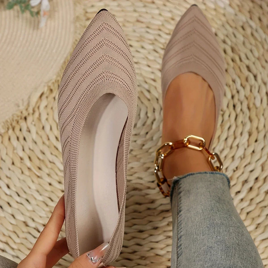 Knitted Pointed-Toe Ballet Flat – Everyday Loafer | Meave & Ivy