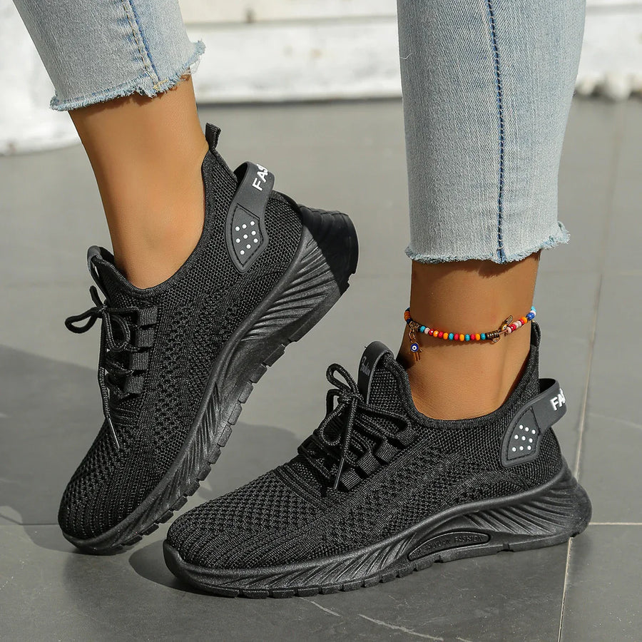 Blush Pink Knit Trainer – Effortless Leisure Sneaker | Meave & Ivy