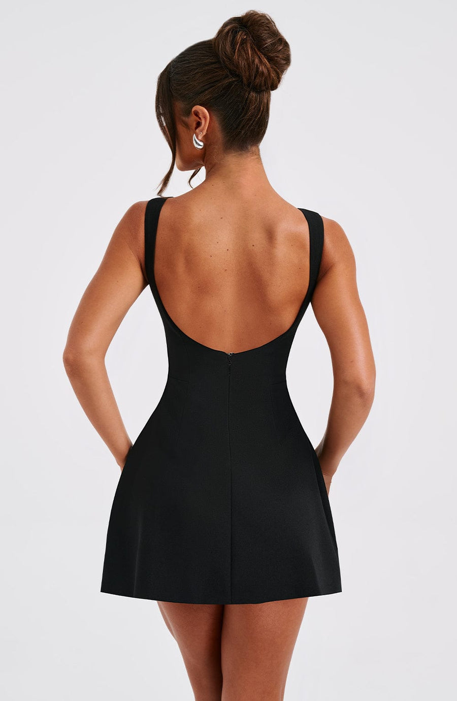 Black Structured Tailored Mini Dress – Elegant Occasion Wear | Meave & Ivy