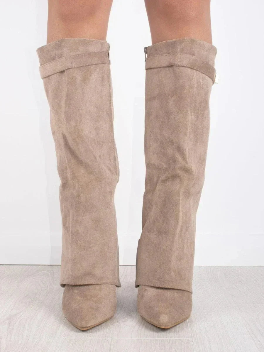 Suede Boots with Metallic Detail – Luxury Women's Ankle Boots | Meave & Ivy