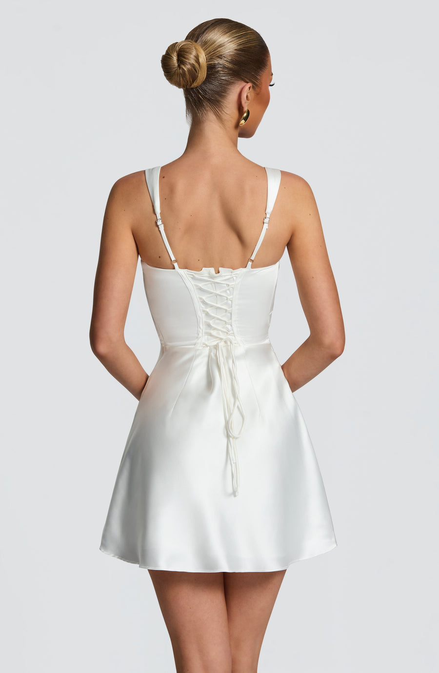 Ivory Bardot Mini Dress – Elegant Occasion Wear | Meave & Ivy