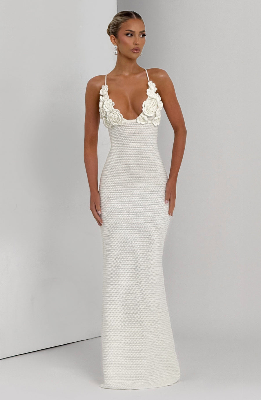 Ivory Crochet Maxi Dress – Bohemian Summer Dress | Meave & Ivy