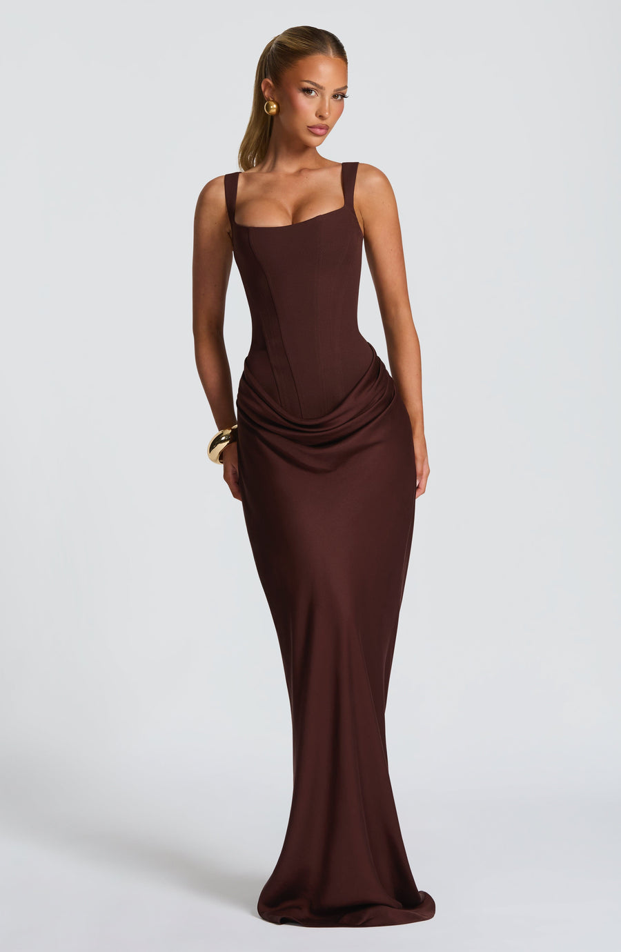 Black Corset Maxi Dress – Timeless Floor-Length Evening Gown | Meave & Ivy