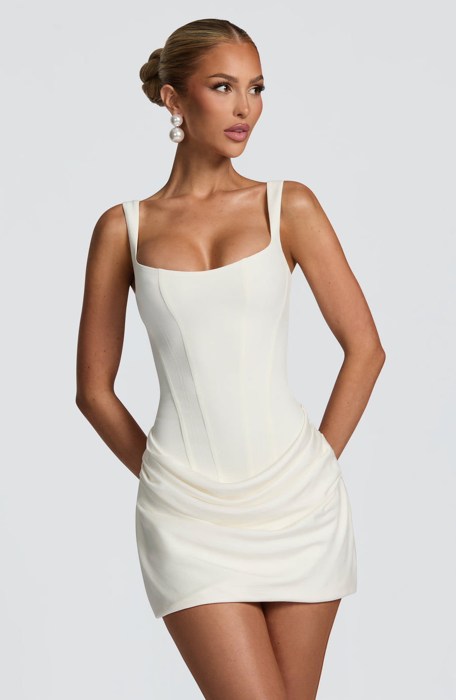 Ivory Corset Mini Dress – Elegant Statement Occasion Dress | Meave & Ivy