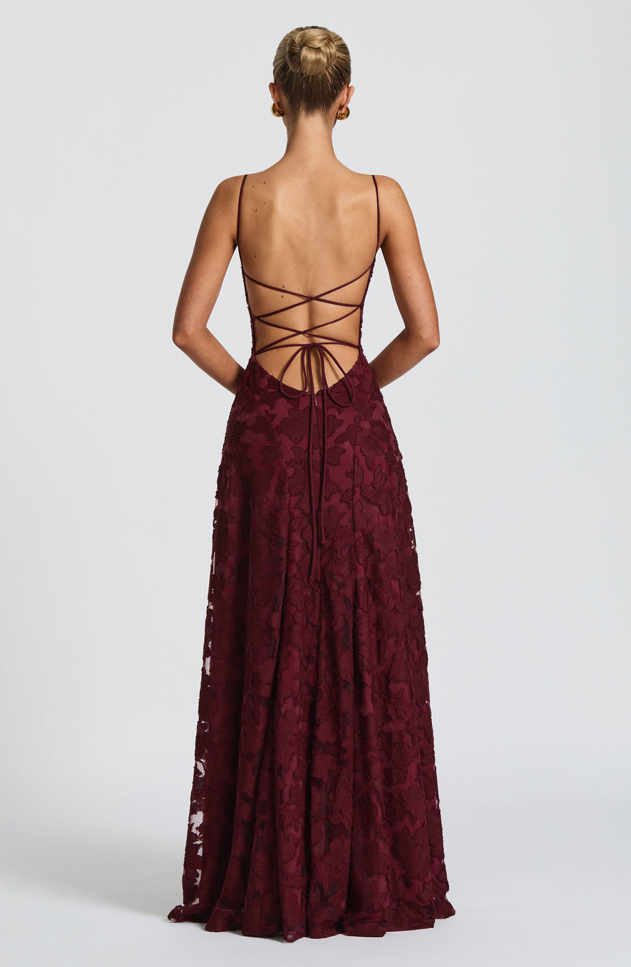 Red Satin Maxi Dress – High-Shine Evening Gown | Meave & Ivy