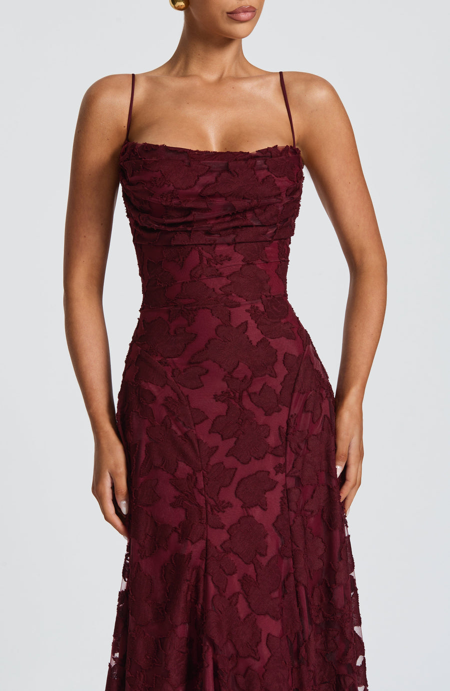 Red Satin Maxi Dress – High-Shine Evening Gown | Meave & Ivy