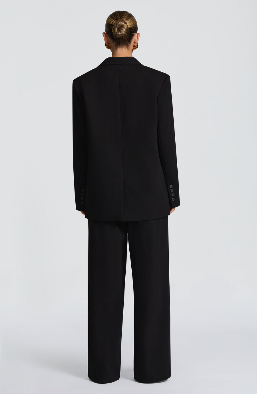 Black High-Waist Wide-Leg Tailored Trousers – Women's Suit Pants | Meave & Ivy