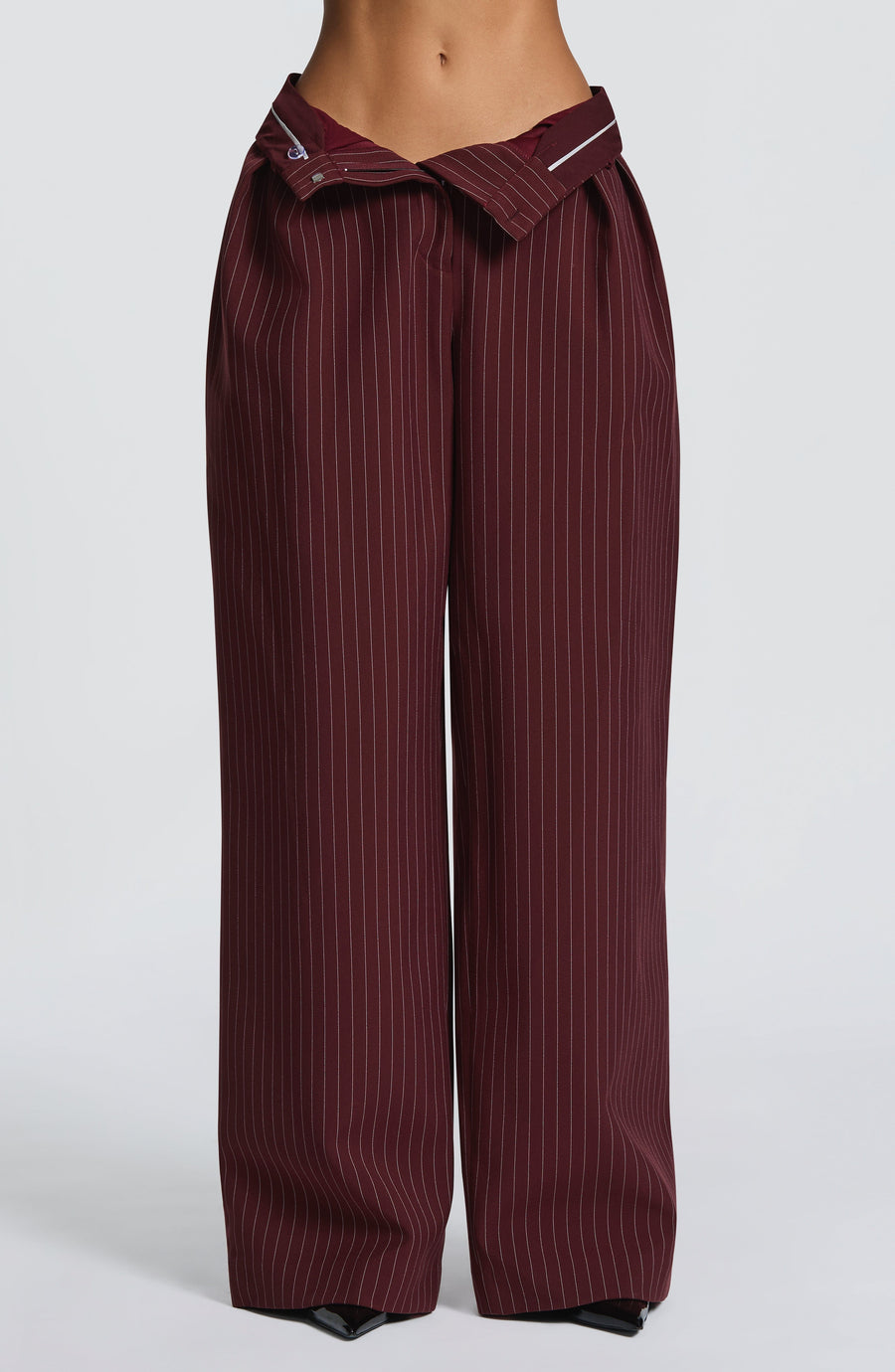 Ivory High-Waist Wide-Leg Tailored Trousers | Meave & Ivy