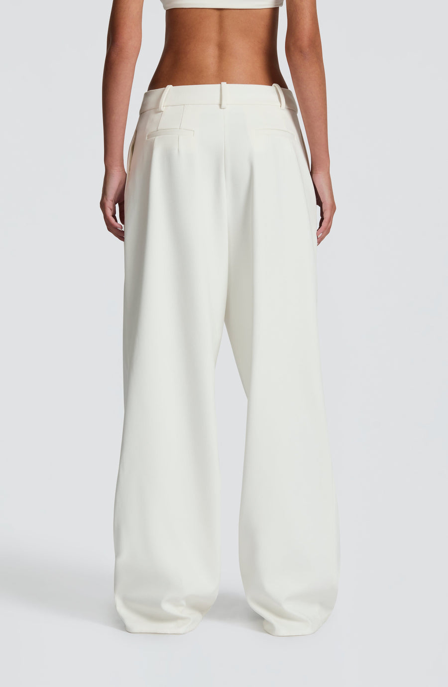 Camel High-Waist Wide-Leg Tailored Trousers | Meave & Ivy