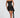 Black Getailleerd Mini Jurk – Elegant Gestructureerd Gelegenheid Jurk | Meave & Ivy