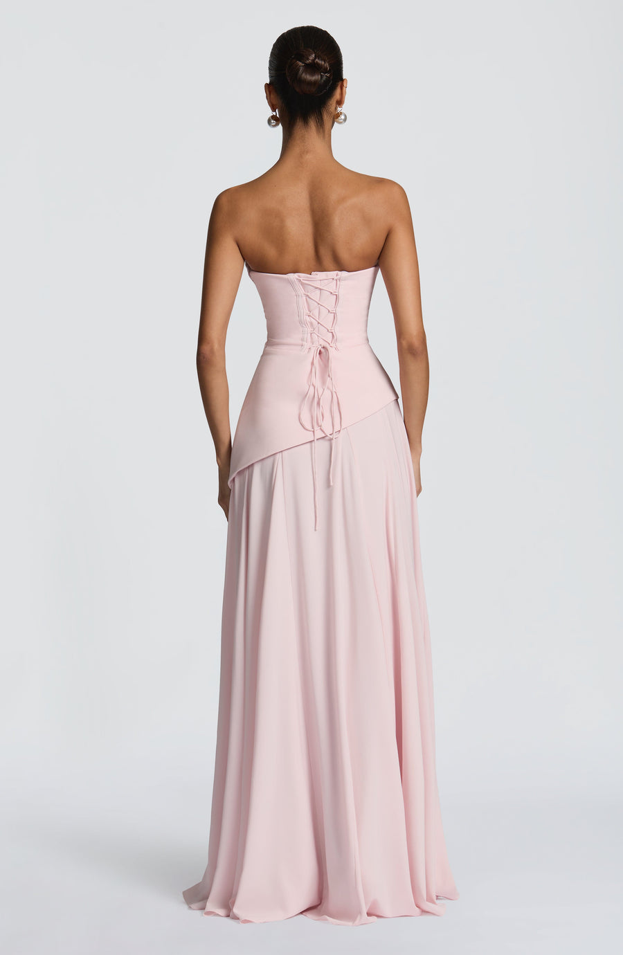 Ruched Halter Neck Maxi Dress - Formal Evening Gown