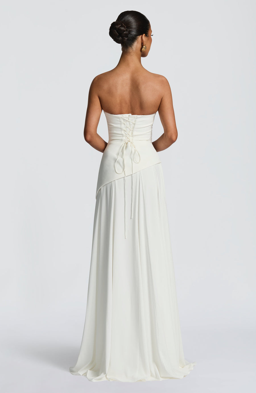 Ruched Halter Neck Maxi Dress - Formal Evening Gown