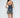 Blue Celestial Print Mini Jurk – Uitlopende Avond Feestjurk | Meave & Ivy