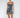 Blue Celestial Print Mini Jurk – Uitlopende Avond Feestjurk | Meave & Ivy