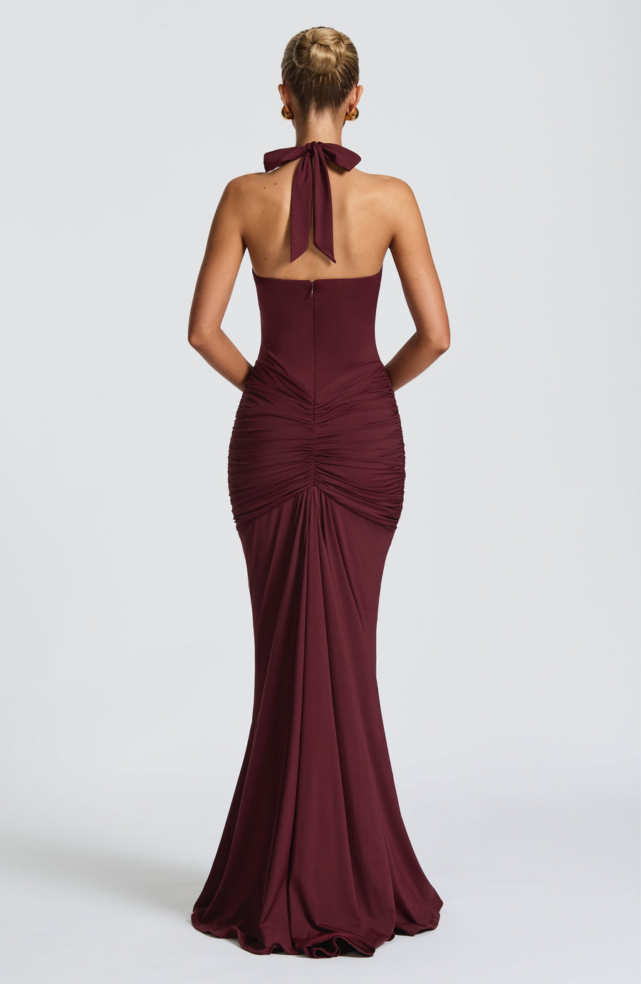 Black Slinky Maxi Dress – Elegant Train Evening Gown | Meave & Ivy
